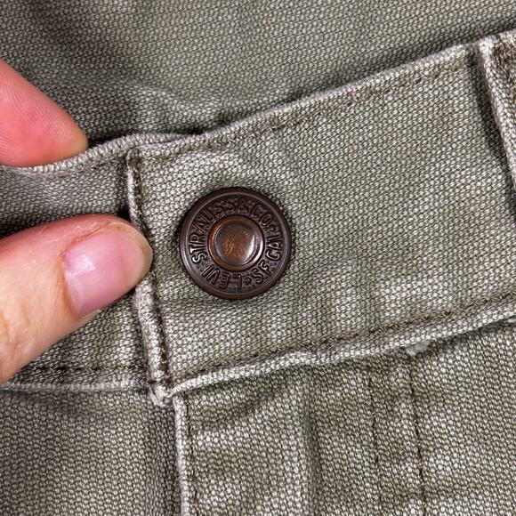 Levi's Surplus Olive Green Maxi Pencil Skirt Women's Size 2 Grunge Skater AS IS - Picture 6 of 16